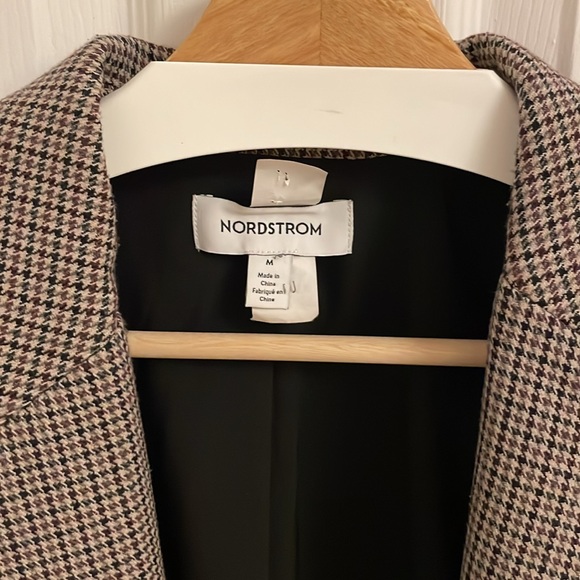 Nordstrom Women’s Houndstooth Check Recycled Polyester Blend Blazer size M - Picture 3 of 7